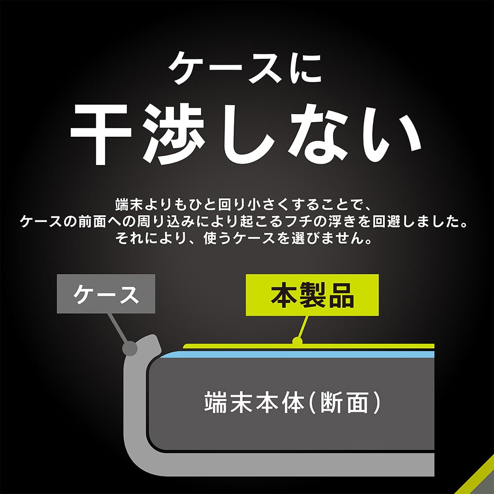 ケースに干渉しない