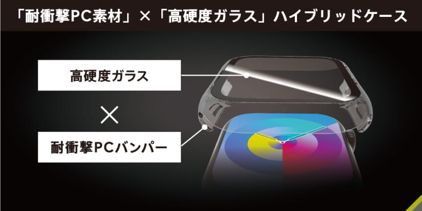 for Apple Watch 高透明 ガラス一体型防水PCケース（販売終了